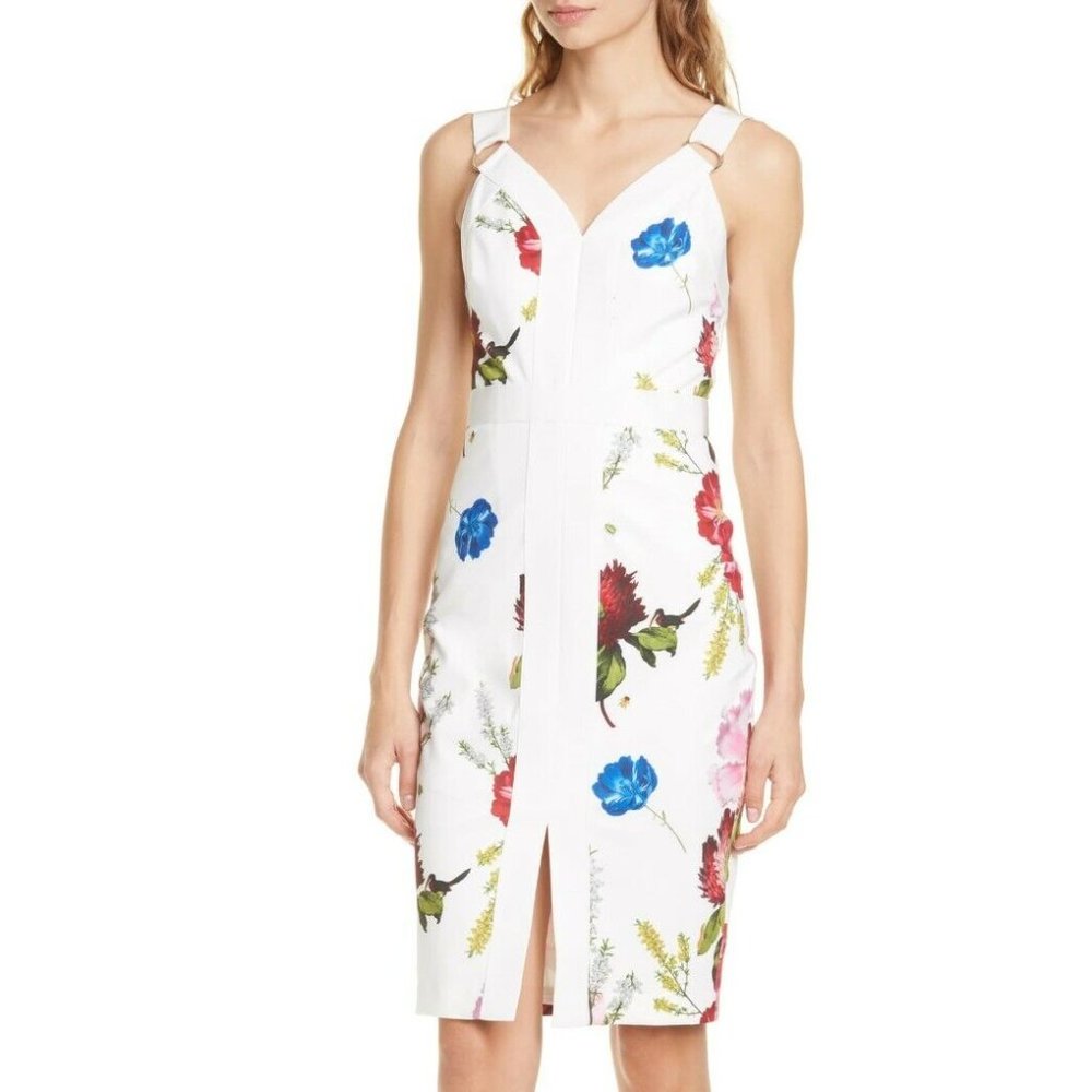 Women's White Amylia Bodycon Dress In Berry Sundae